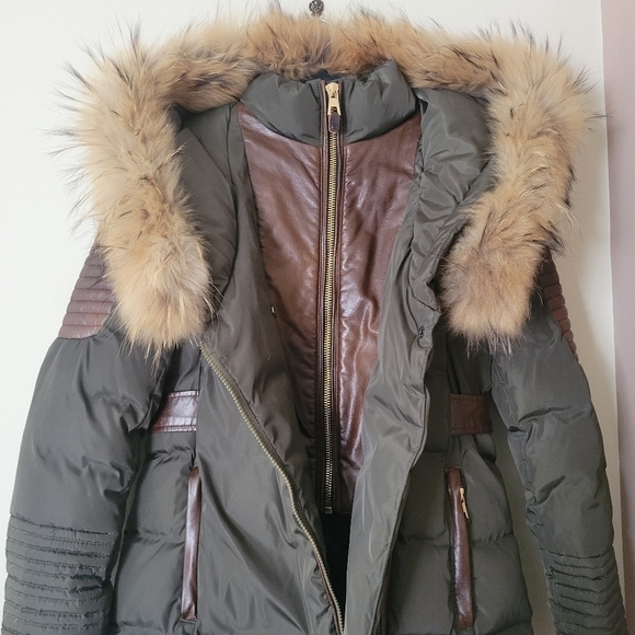 Nicole Benisti Down Parka with Fur Trim and Leather Accents - Picture 4 of 11